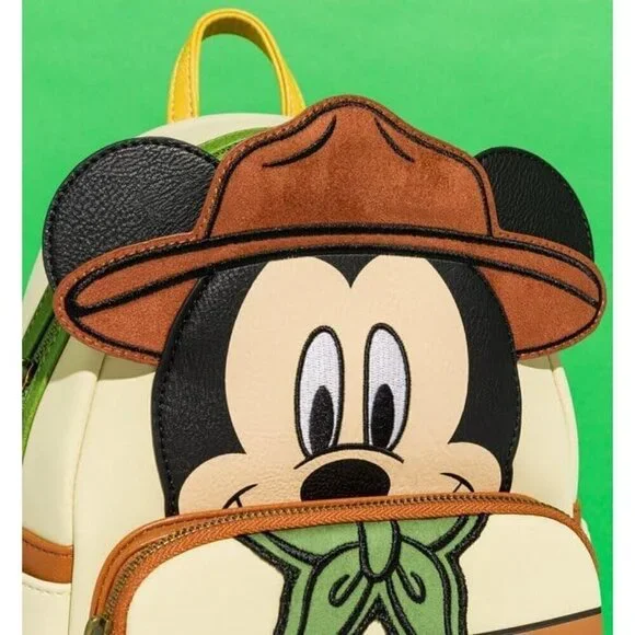 Women Disney Mickey Mouse Adventureland Cosplay Double Strap Shoulder Bag Purse